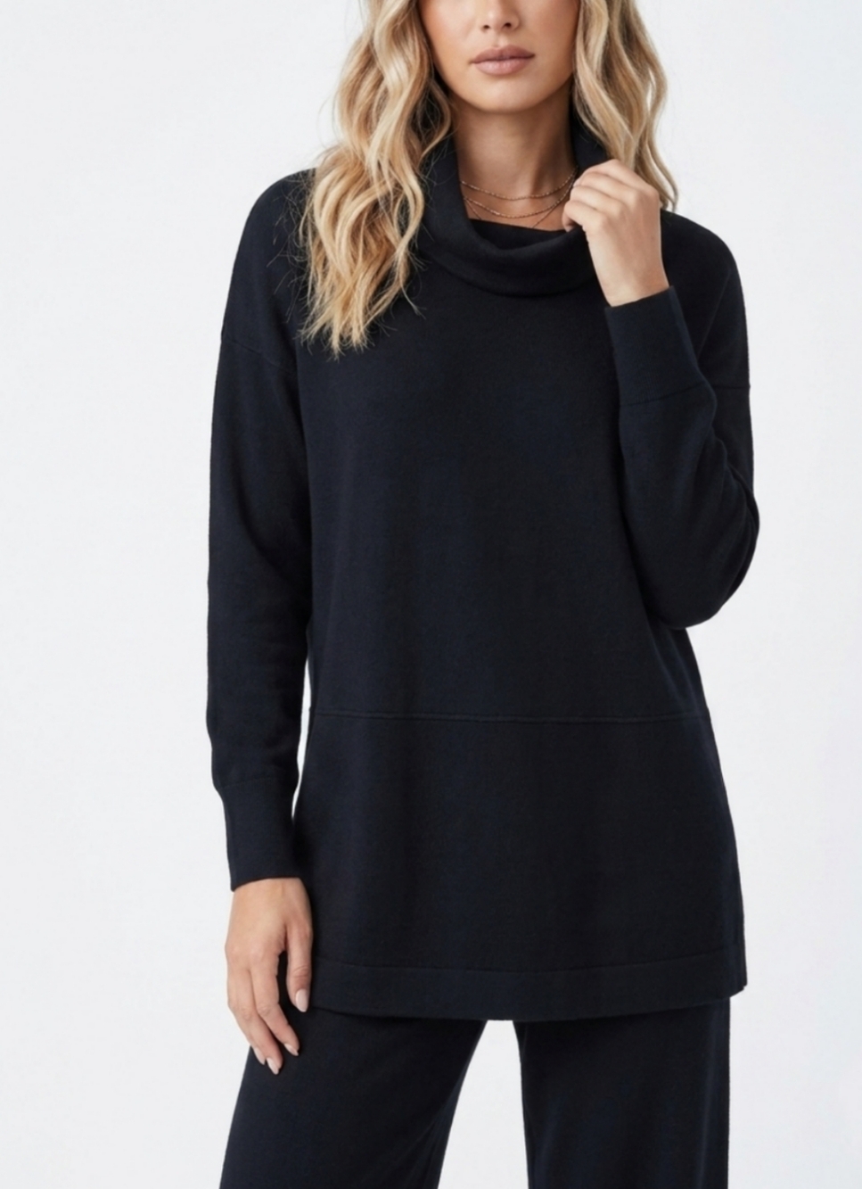 SPANX AirEssentials Black TurtleNeck Tunic Top Air Essentials X S